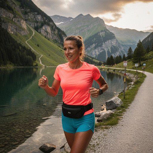 Athleten, die in einem Wettbewerb gegeneinander antreten und ihre Bestzeiten im Blick haben.
